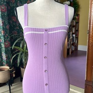 Emory Park Lilac Button Front Sweater Dress